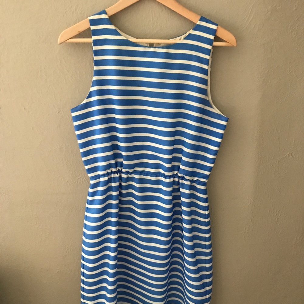 Jcrew sleeveless striped dress